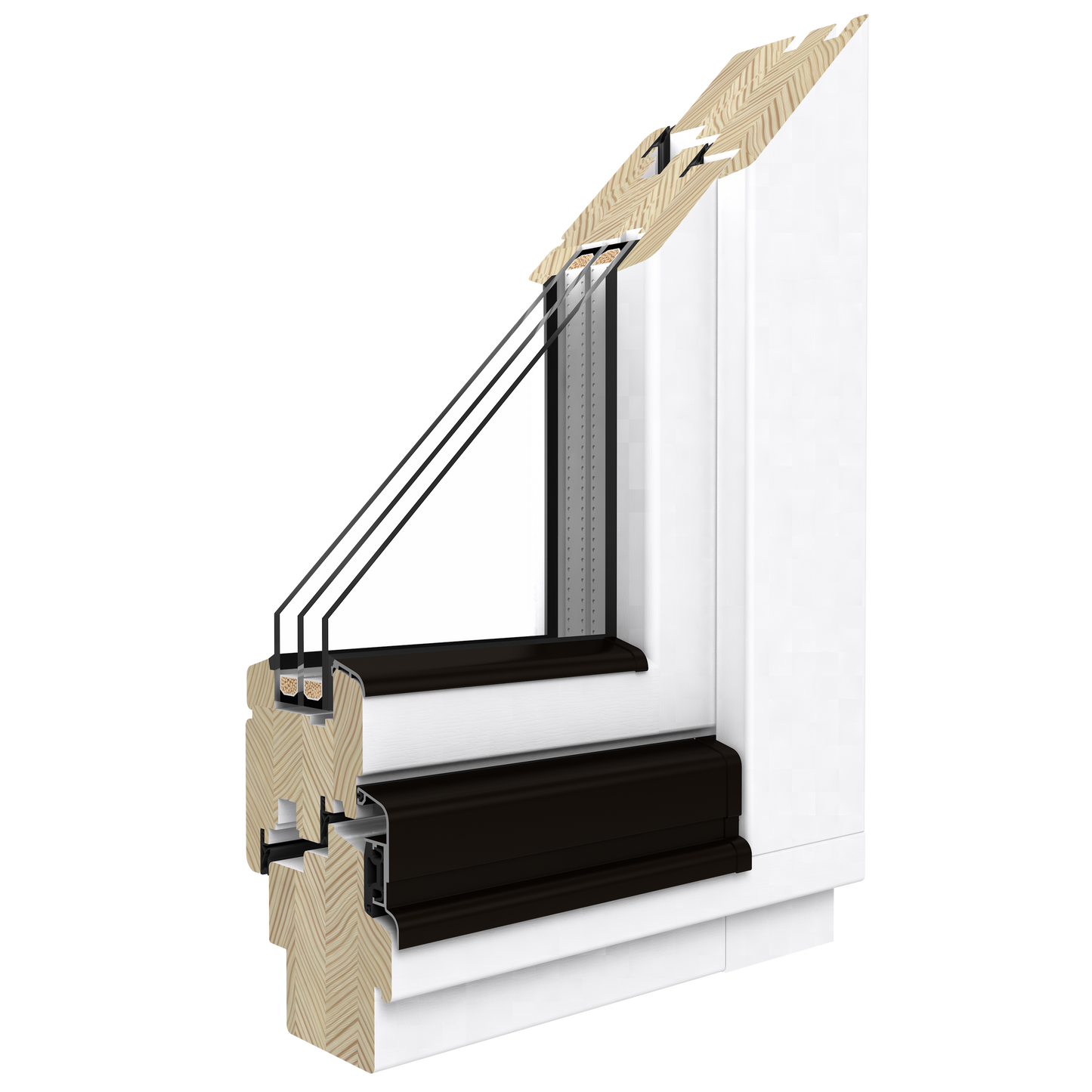 Softline 78 Pine Windows TT single fixed LR