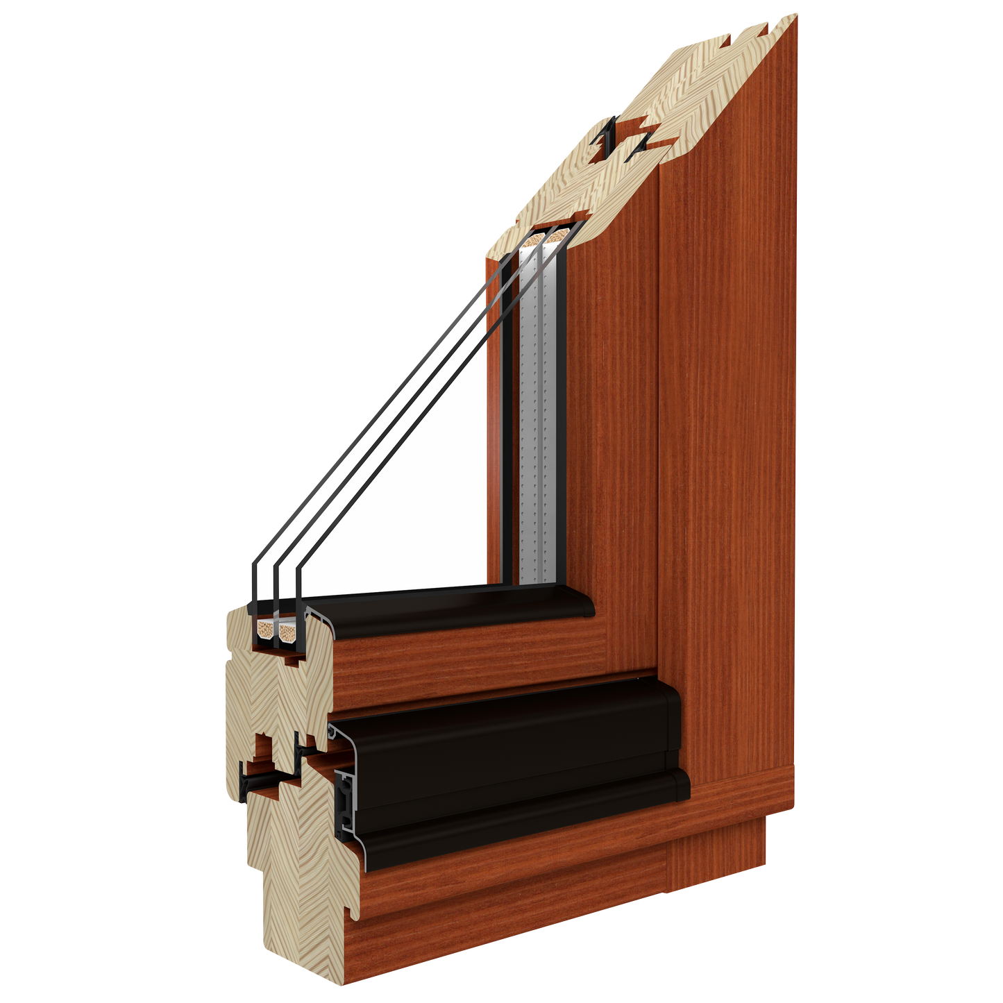 Softline 78 Pine Windows TT single fixed LR