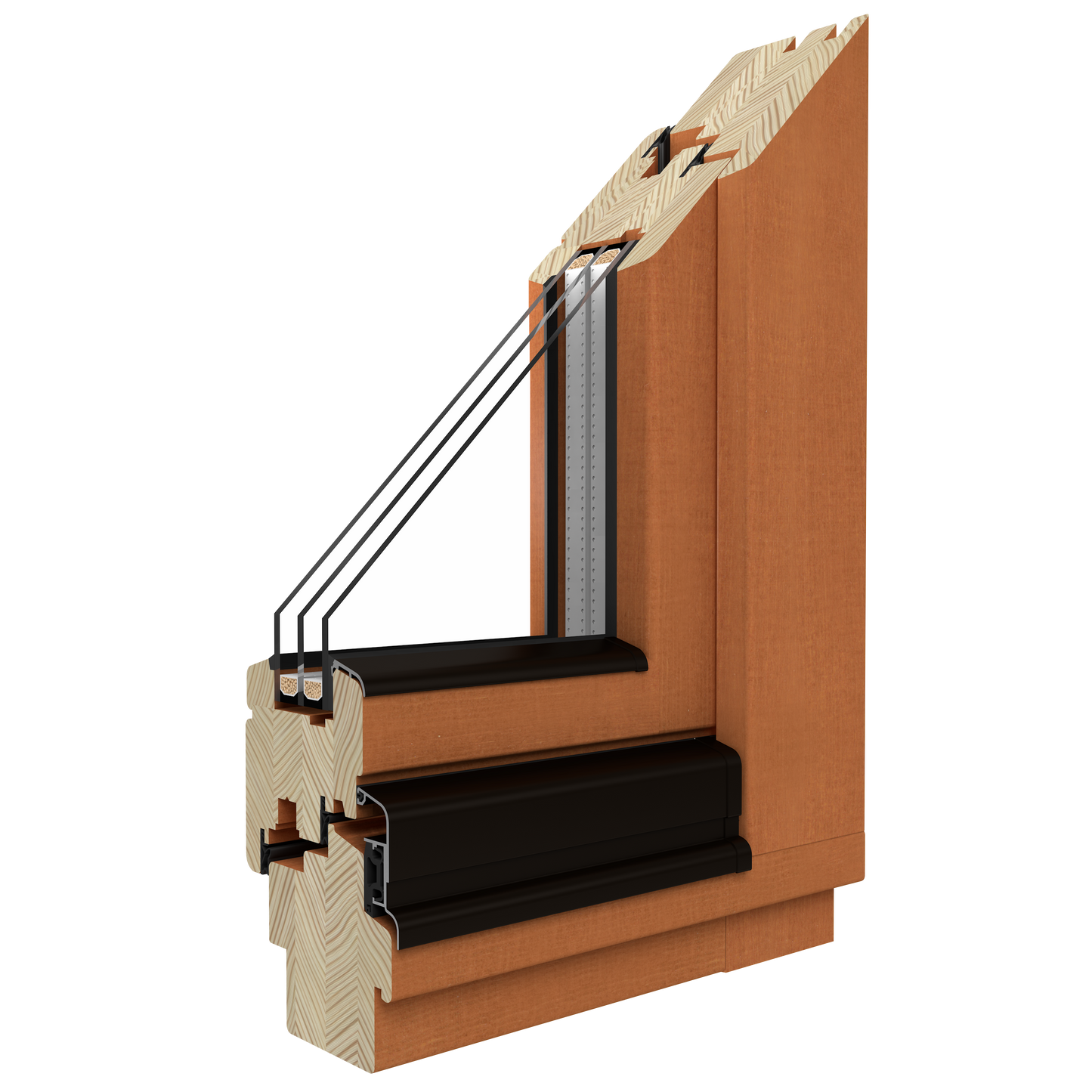 Softline 78 Pine Windows TT single fixed LR