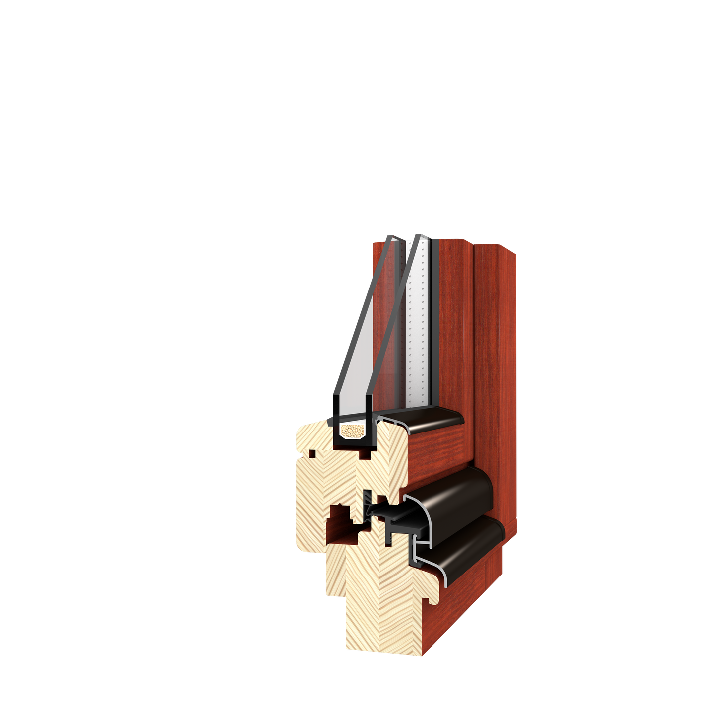 Softline 68 Pine Windows 3prt 2TT side fixed post-LR