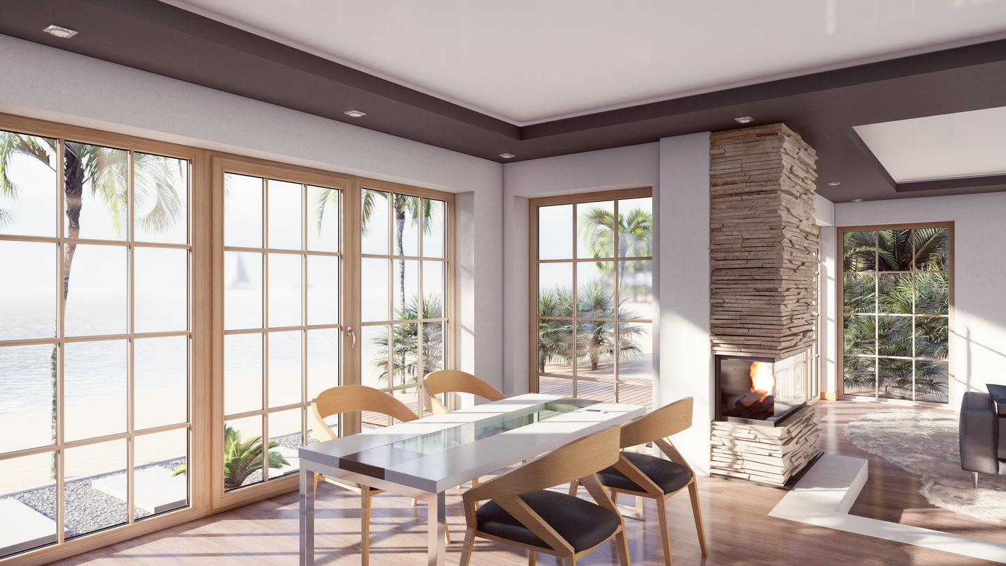 Softline 68 Pine Windows 3prt 2TT side fixed post-LR
