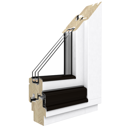 Softline 78 Pine Windows TT single fixed LR