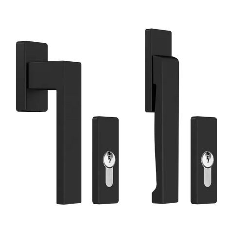 1033 - Balcony door handle - RAL9005