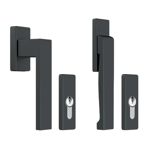 1033 - Balcony door handle - RAL7016