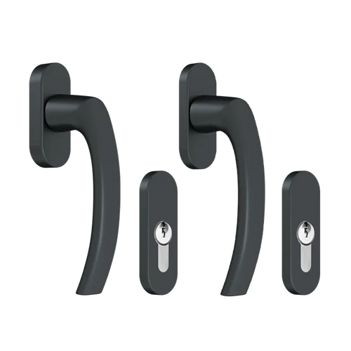 Balcony door handle - RAL7016