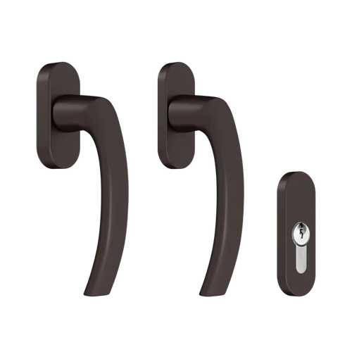 Balcony door handle - RAL8019