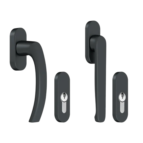 Balcony door handle - RAL7016