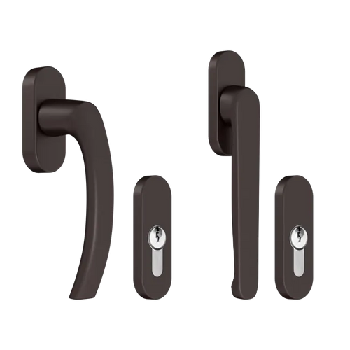 Balcony door handle - RAL8019