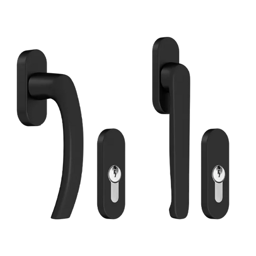 Balcony door handle - RAL9005