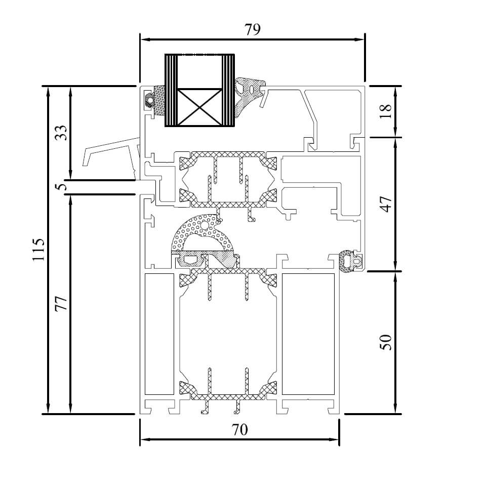 MB70 Door French Door