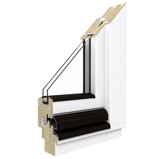 Softline 68 Pine Windows side hung LR