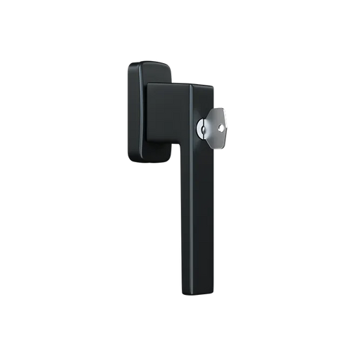 SQUARE - Window handle with a key - RAL7016