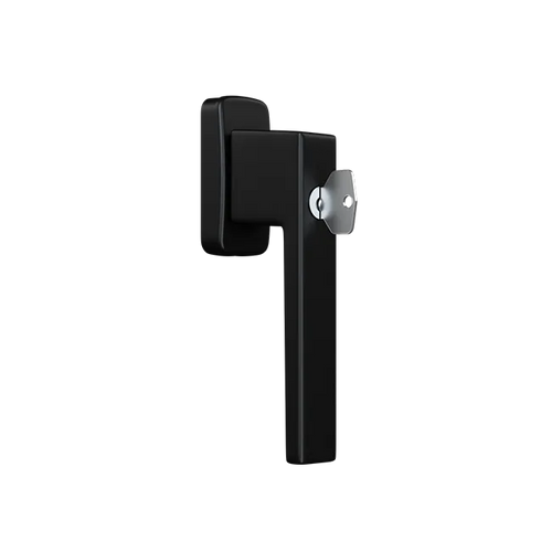 SQUARE - Window handle with a key - RAL9005