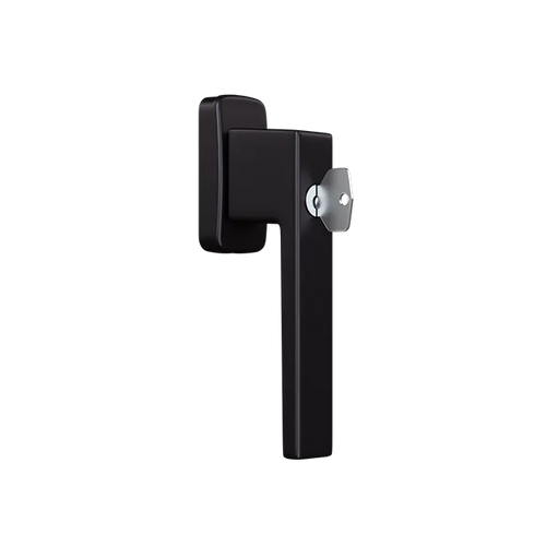 SQUARE - Window handle with a key - RAL8019
