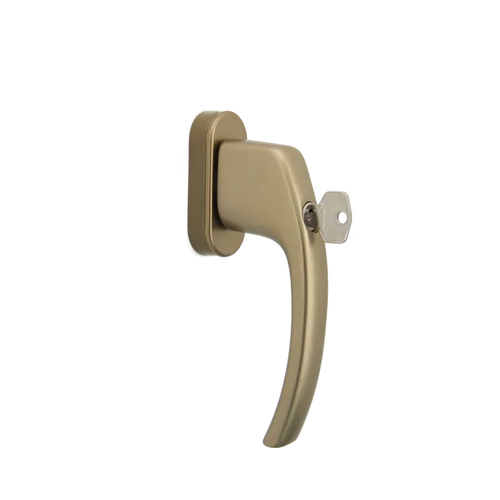 Window handle with a key - olive