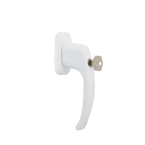 Window handle with a key - RAL9016